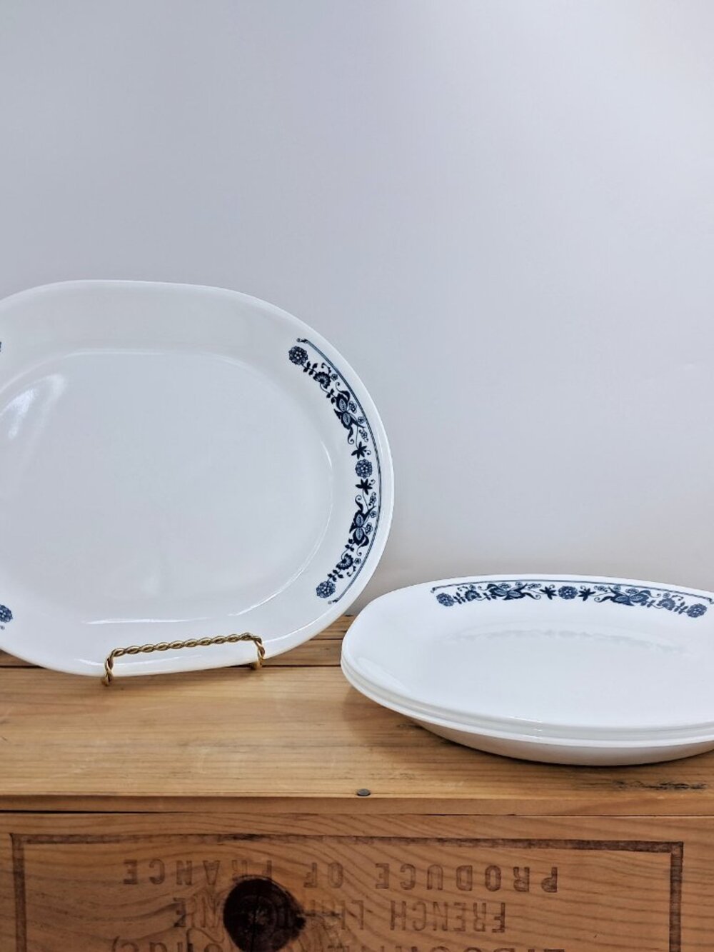 Corning Corelle OLD TOWN BLUE Onion 12"  x 10" Oval Serving Platters -Set of 4